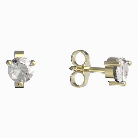 BeKid, Gold kids earrings -782 - Switching on: Puzeta, Metal: Yellow gold 585, Stone: Diamond