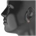 BG earring circular -  628 - Metal: Silver 925 - rhodium, Stone: Garnet