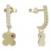 BeKid, Gold kids earrings -828 - Switching on: Pendant hanger, Metal: Yellow gold 585, Stone: Red cubic zircon