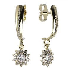 BG zlaté náušnice 987 Žluté zlato - 585 Diamant