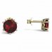 BeKid, Gold kids earrings -1295 - Switching on: Puzeta, Metal: Yellow gold 585, Stone: Red cubic zircon