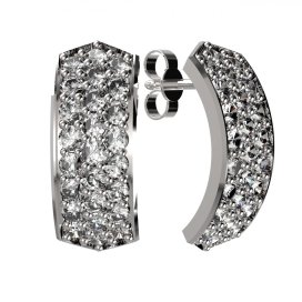BG zlaté náušnice 861 Bílé zlato - 585 Diamant