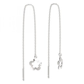 BeKid dětské náušnice pětilístek 832 Bílé zlato - 585 Diamant