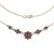 BG náhrdelník 010 Stříbro 925 - pozlacené Vltavín a granát