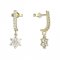 BeKid, Gold kids earrings -853 - Switching on: Brizura 0-3 roky, Metal: Yellow gold 585, Stone: White cubic zircon