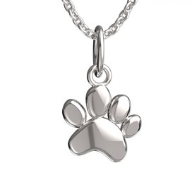 BeKid dětský přívěšek - tlapka1367 Bílé zlato - 585