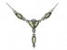 BG necklace with moldavite and garnet 952