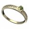 BG vltavínový prsten 553E - Kov: Žluté zlato 585, Kámen: Vltavín a  kubický zirkon