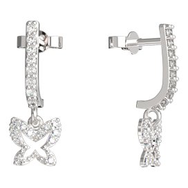 BeKid dětské náušnice motýlek 846 Bílé zlato - 585 Diamant