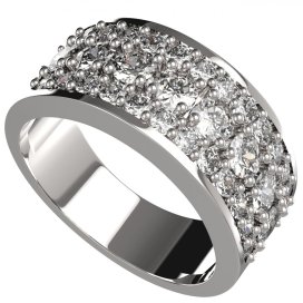 BG zlatý diamantový prstýnek 268 Bílé zlato - 585 Diamant lab-grown