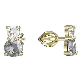 BeKid dětské náušnice 857 Žluté zlato - 585 Diamant