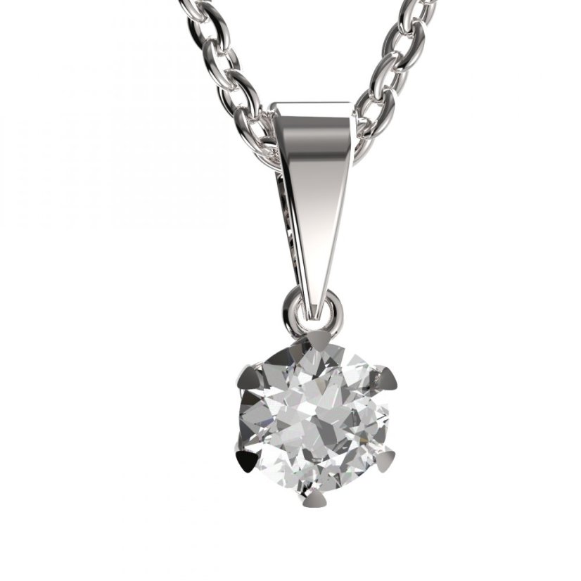 BG zlatý přívěšek 876 Bílé zlato - 585 Diamant