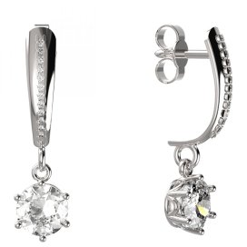 BG zlaté náušnice 1295 Bílé zlato - 585 Diamant