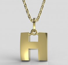 BeKid, Gold kids pendant - letter H