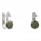 BG earring circular 474-87 - Metal: Silver 925 - rhodium, Stone: Garnet