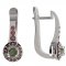 BG earring circular 651 - Metal: Silver 925 - rhodium, Stone: Garnet
