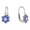 BeKid, Gold kids earrings -109 - Switching on: Pendant hanger, Metal: White gold 585, Stone: Light blue cubic zircon