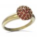 BG prsten s kulatým kamenem 534-I - Kov: Pozlacené stříbro 925, Kámen: Granát