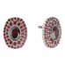 BG earring oval -  251 - Metal: Silver 925 - rhodium, Stone: Garnet