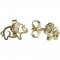 BeKid, Gold kids earrings -1158 - Switching on: Brizura 0-3 roky, Metal: White gold 585, Stone: Dark blue cubic zircon
