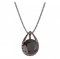 BG pendant circular 475-90 - Metal: Silver 925 - rhodium, Stone: Garnet