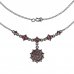 BG náhrdelník 122 - Kov: Stříbro 925 - rhodium, Kámen: Granát