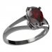 BG ring drop stone 494-V - Metal: Silver 925 - rhodium, Stone: Garnet
