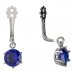 BeKid Gold earrings components I5 - Metal: White gold 585, Stone: Dark blue cubic zircon