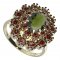 BG ring oval 280-I - Metal: Silver 925 - rhodium, Stone: Garnet