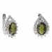 BG earring oval 516-90 - Metal: Silver 925 - rhodium, Stone: Garnet