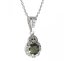 BG přívěs kulatý 991-2 Stříbro 925 - rhodium Vltavín a  kubický zirkon