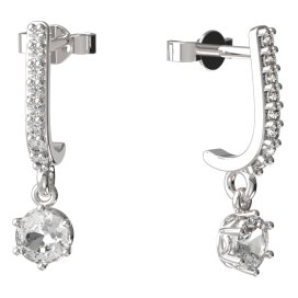 BeKid dětské náušnice 1294 Bílé zlato - 585 Diamant
