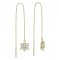 BeKid, Gold kids earrings -090 - Switching on: Circles 12 mm, Metal: White gold 585, Stone: Light blue cubic zircon