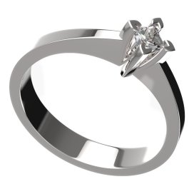 BG zlatý prstýnek 775 Bílé zlato - 585 Diamant