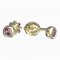 BeKid, Gold kids earrings -101 - Switching on: Screw, Metal: Yellow gold 585, Stone: Green cubic zircon