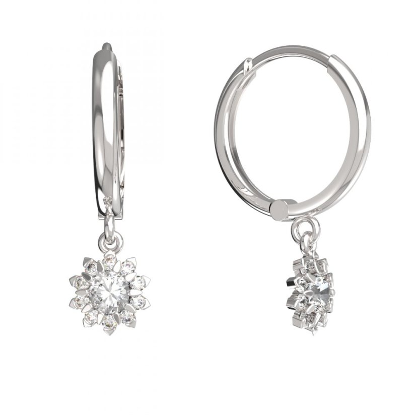 BeKid dětské náušnice 864 Bílé zlato - 585 Diamant