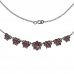 BG necklace 011 - Metal: Silver 925 - rhodium, Stone: Moldavit and garnet