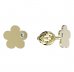 BeKid, Gold kids earrings -852 - Switching on: Brizura 0-3 roky, Metal: Yellow gold 585, Stone: White cubic zircon