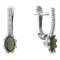 BG moldavit earrings -560 - Switching on: Hanger clip A, Metal: Yellow gold 585, Stone: Moldavite