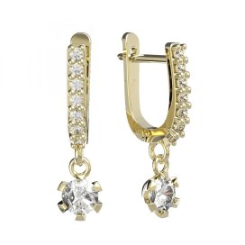 BG zlaté náušnice 556 Žluté zlato - 585 Diamant