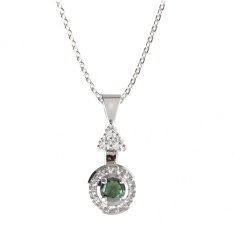 BG přívěs ktlhového tvatl 541-87 Stříbro 925 - rhodium Vltavín a  kubický zirkon