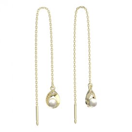 BeKid dětské náušnice 1242 s bílou perlou Žluté zlato - 585 Diamant