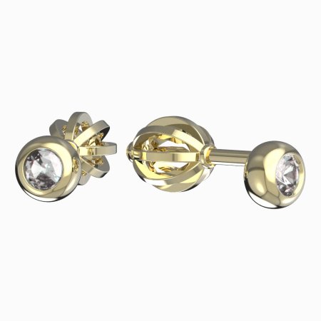 BeKid dětské náušnice 101 Žluté zlato - 585 Diamant
