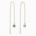 BeKid, Gold kids earrings -101 - Switching on: Chain 9 cm, Metal: Yellow gold 585, Stone: Light blue cubic zircon