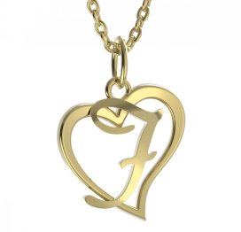 BG zlatý přívěsek písmenko F - 1415 Žluté zlato - 585