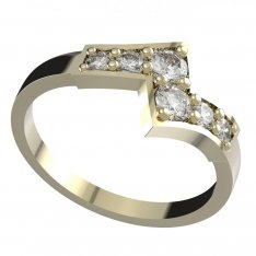 BG zlatý diamantový prsten 690