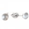BeKid dětské náušnice 1291 s perlou - Zapínání: Kruhy 15 mm, Kov: Bílé zlato 585, Perla: Bílá