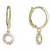 BeKid, Gold kids earrings -855 - Switching on: Circles 12 mm, Metal: Yellow gold 585, Stone: Pink cubic zircon