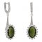 BG earring oval 507-C91 - Metal: Silver 925 - rhodium, Stone: Garnet
