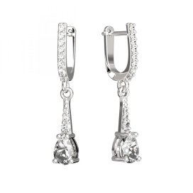 BG zlaté náušnice 626 Bílé zlato - 585 Diamant